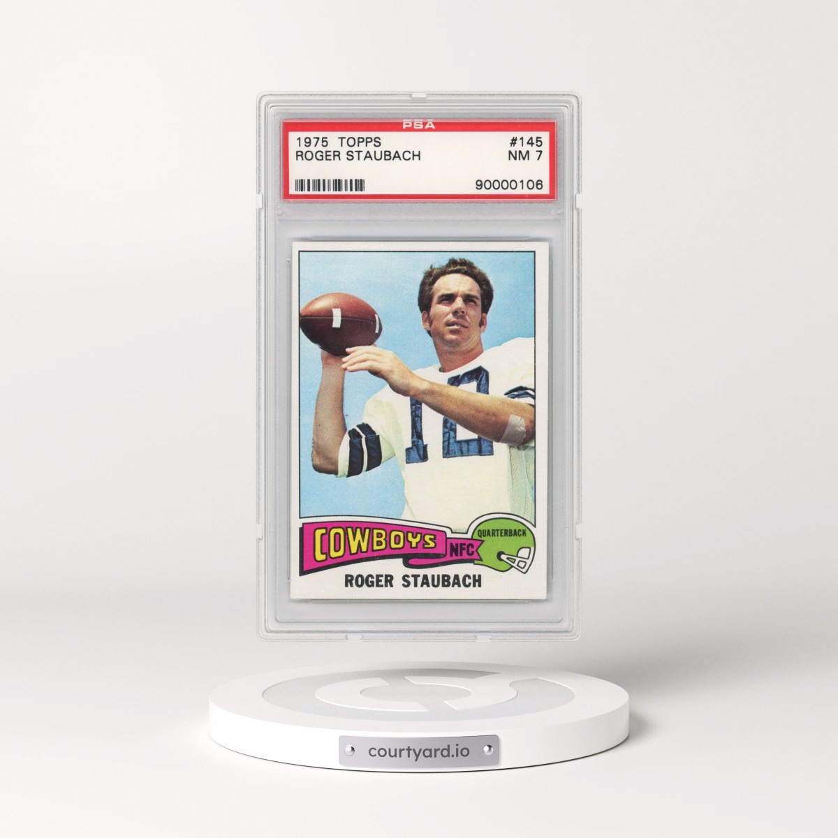 1975 Topps #145 Roger Staubach (PSA 7 NM)