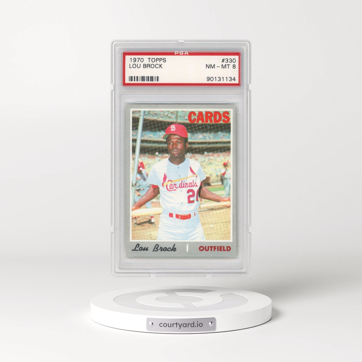 1970 Topps #330 Lou Brock (PSA 8 NM-MT)