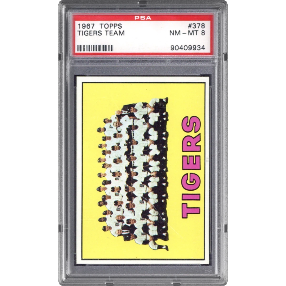1967 Topps #378 Tigers Team (PSA 8 NM-MT)