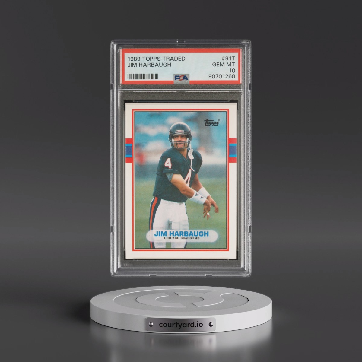 1989 Topps Traded #91T Jim Harbaugh (PSA 10 GEM MINT)