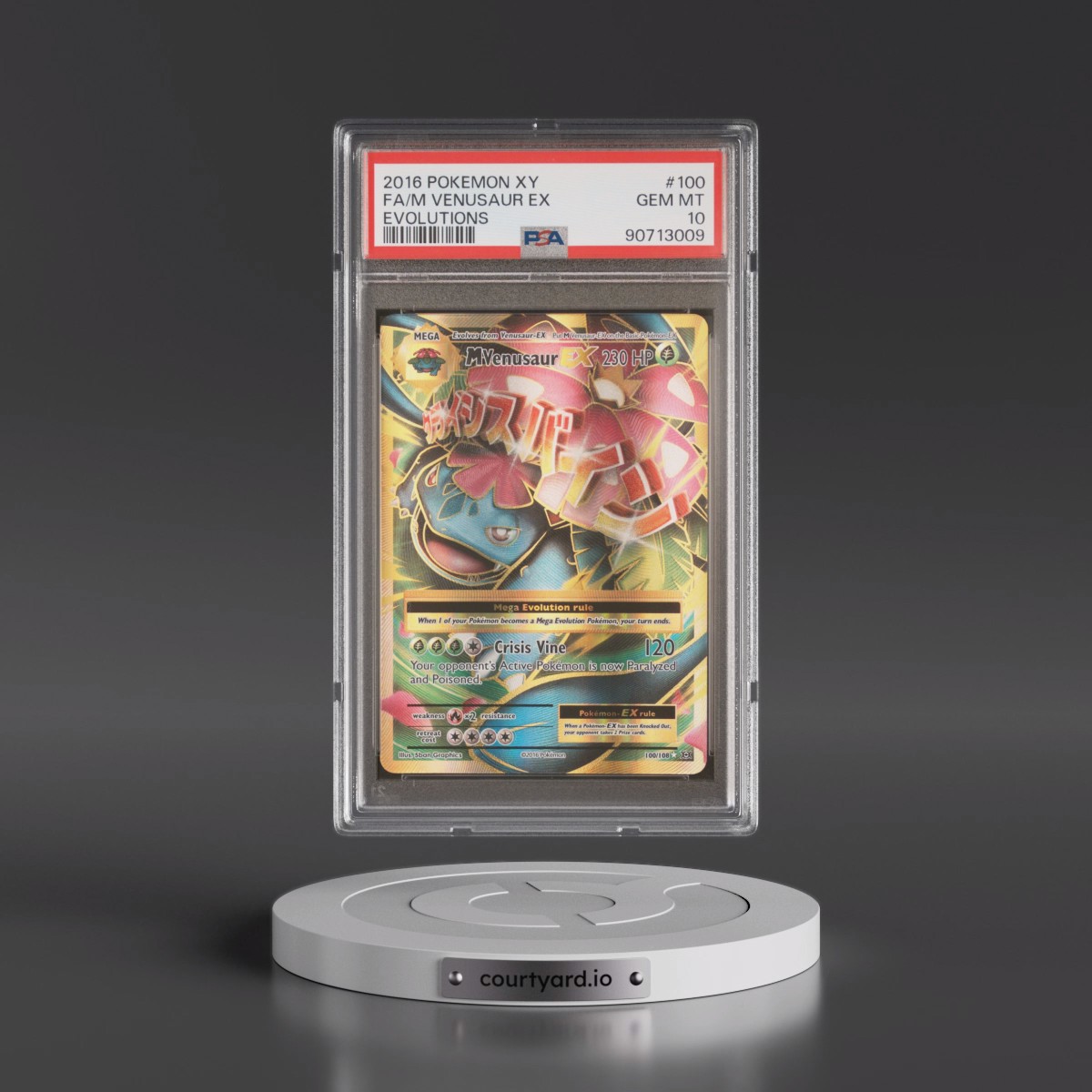 2016 Pokémon XY Evolutions #100 M Venusaur EX - Holo Full Art (PSA 10 GEM MINT)