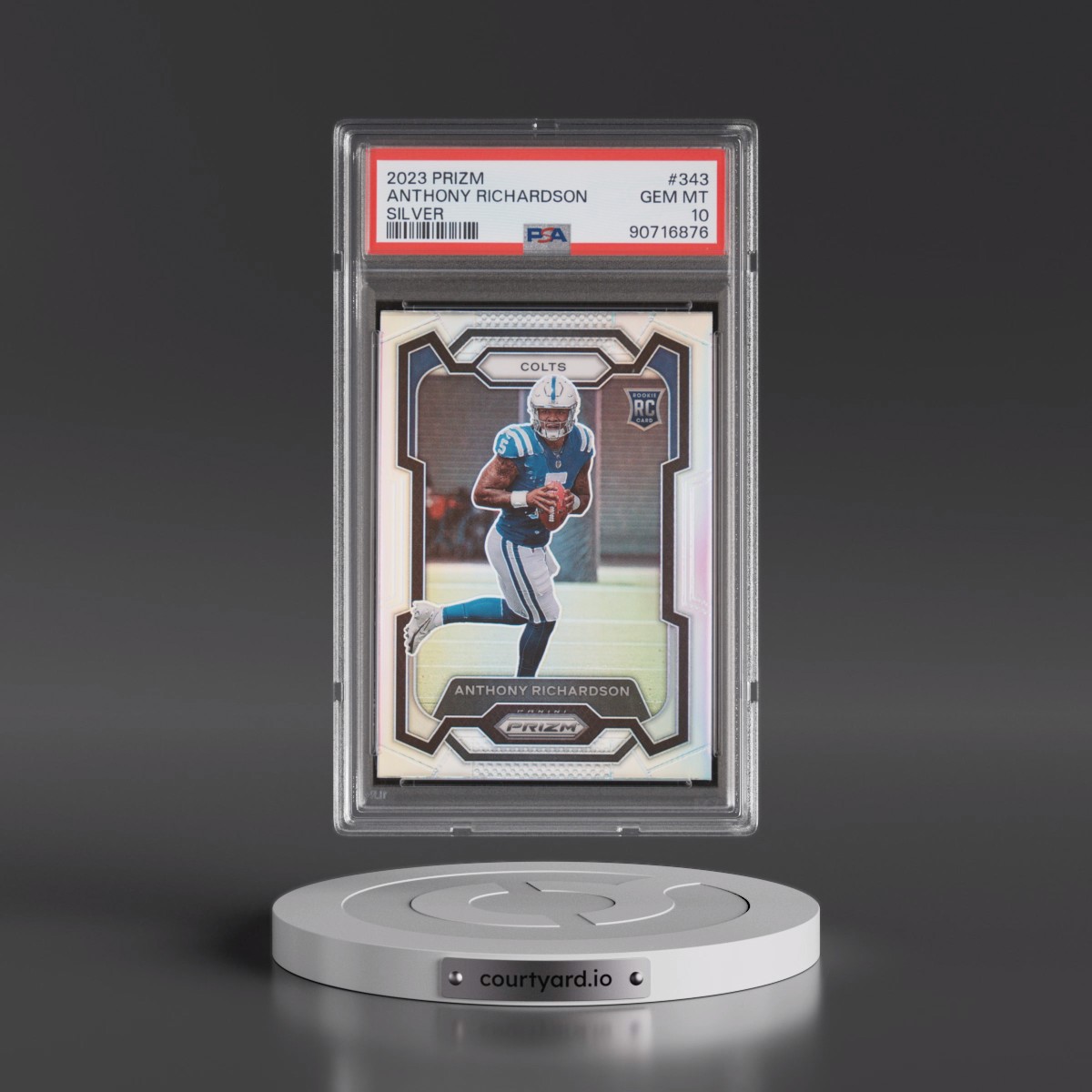 2023 Panini Prizm #343 Anthony Richardson - Silver Prizm (PSA 10 GEM MINT)
