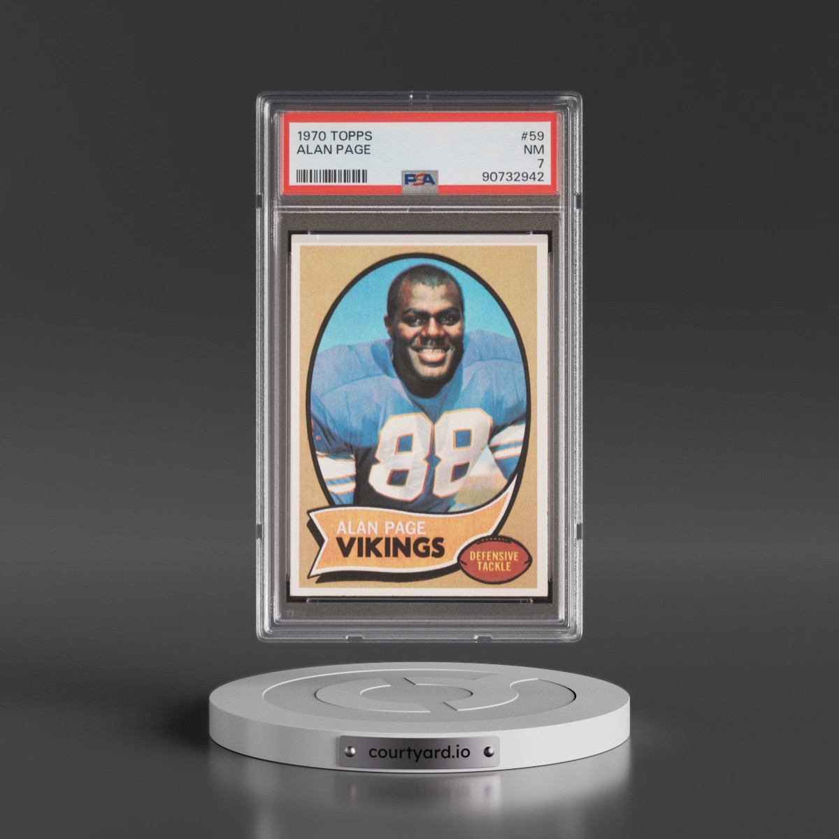 1970 Topps #59 Alan Page (PSA 7 NM)