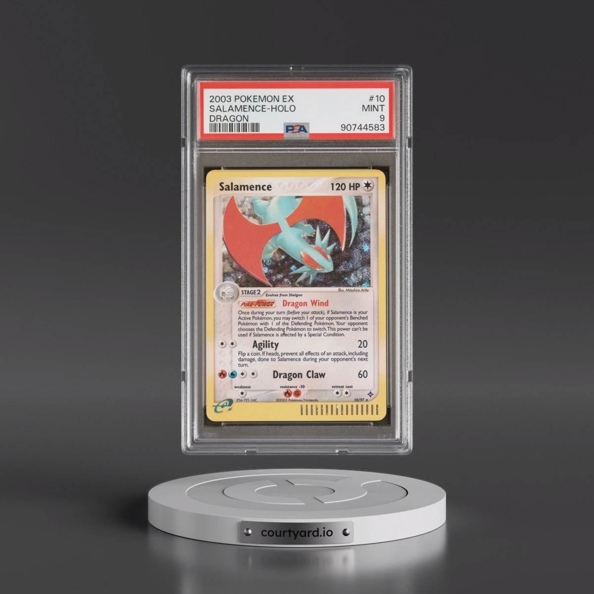 2003 Pokémon EX Dragon #10 Salamence - Holo (PSA 9 MINT)