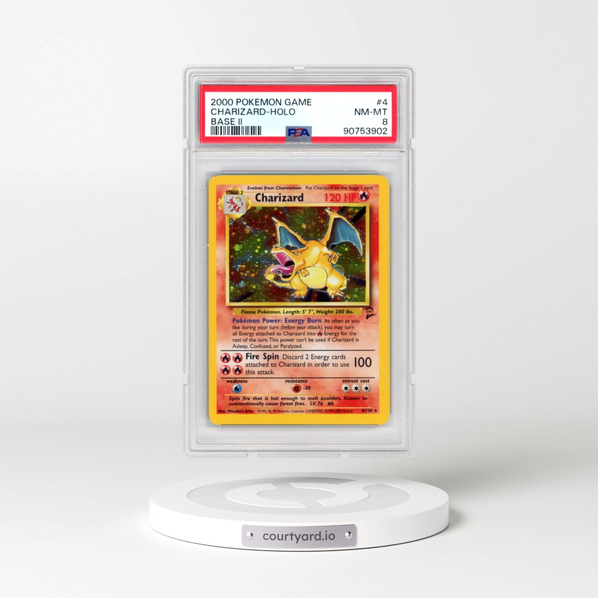 2000 Pokémon Game Base II #4 Charizard - Holo (PSA 8 NM-MT)