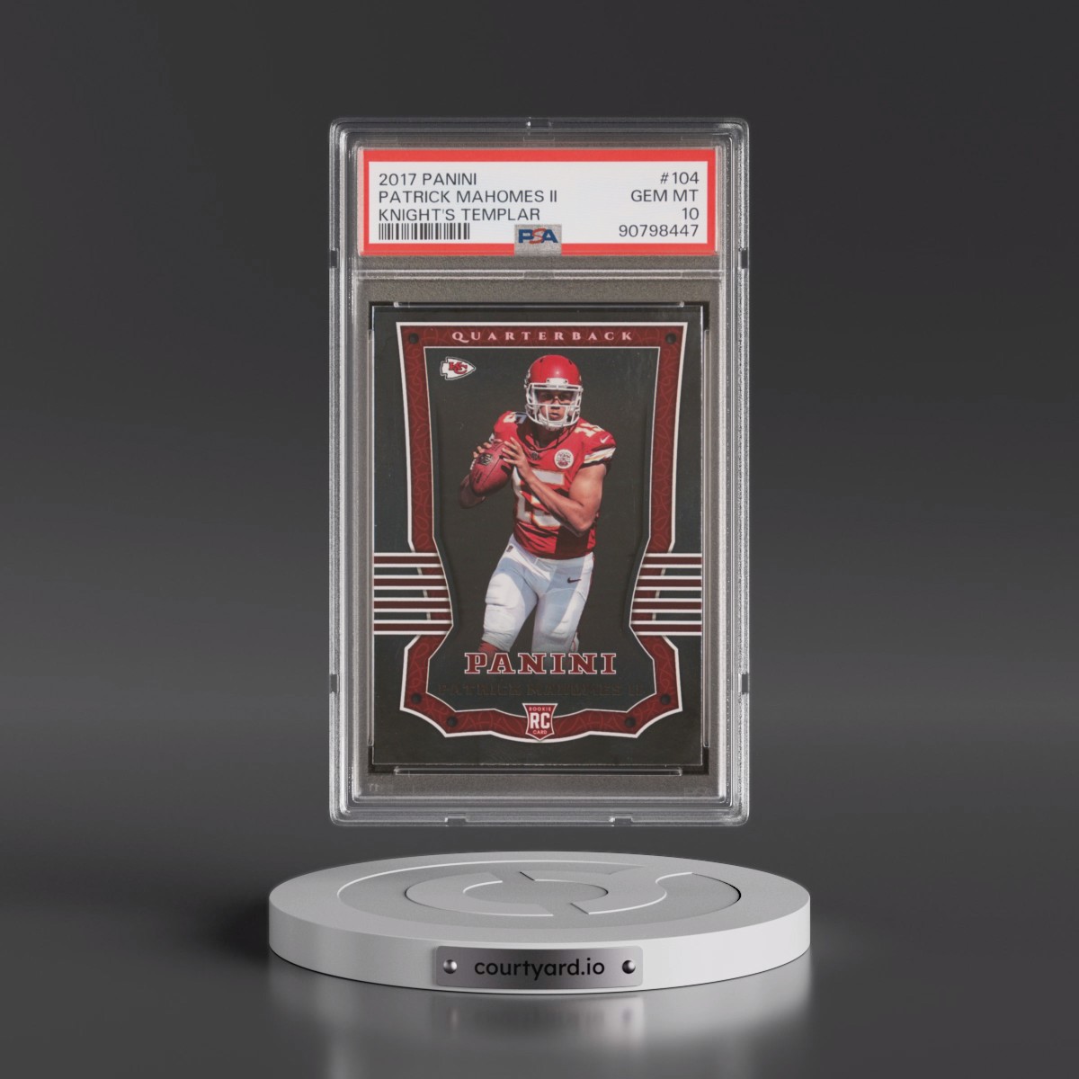2017 Panini Patrick Mahomes II - Knight's Templar #104 PSA 10