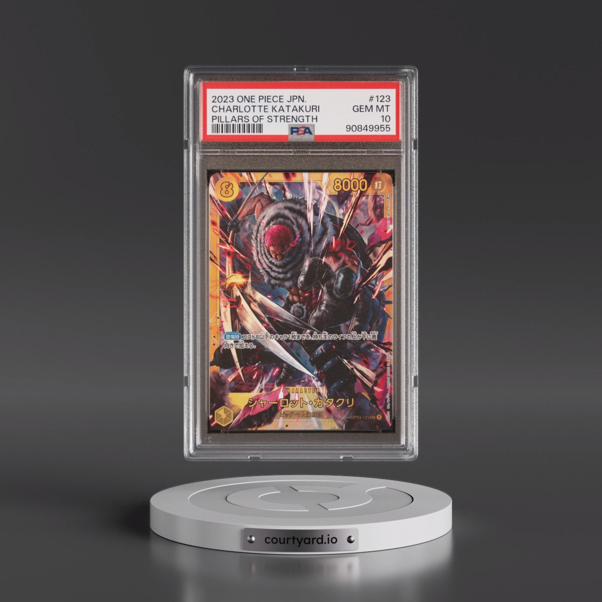 2023 One Piece Japanese OP03-Pillars of Strength #123 Charlotte Katakuri (PSA 10 GEM MINT)