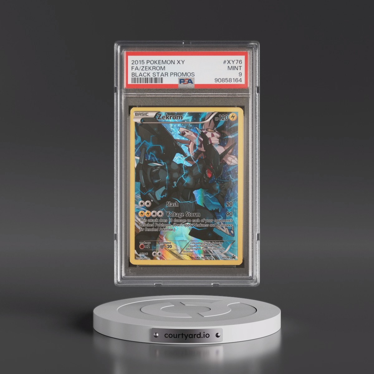 2015 Pokémon XY Black Star Promos #XY76 Zekrom - Full Art (PSA 9 MINT)
