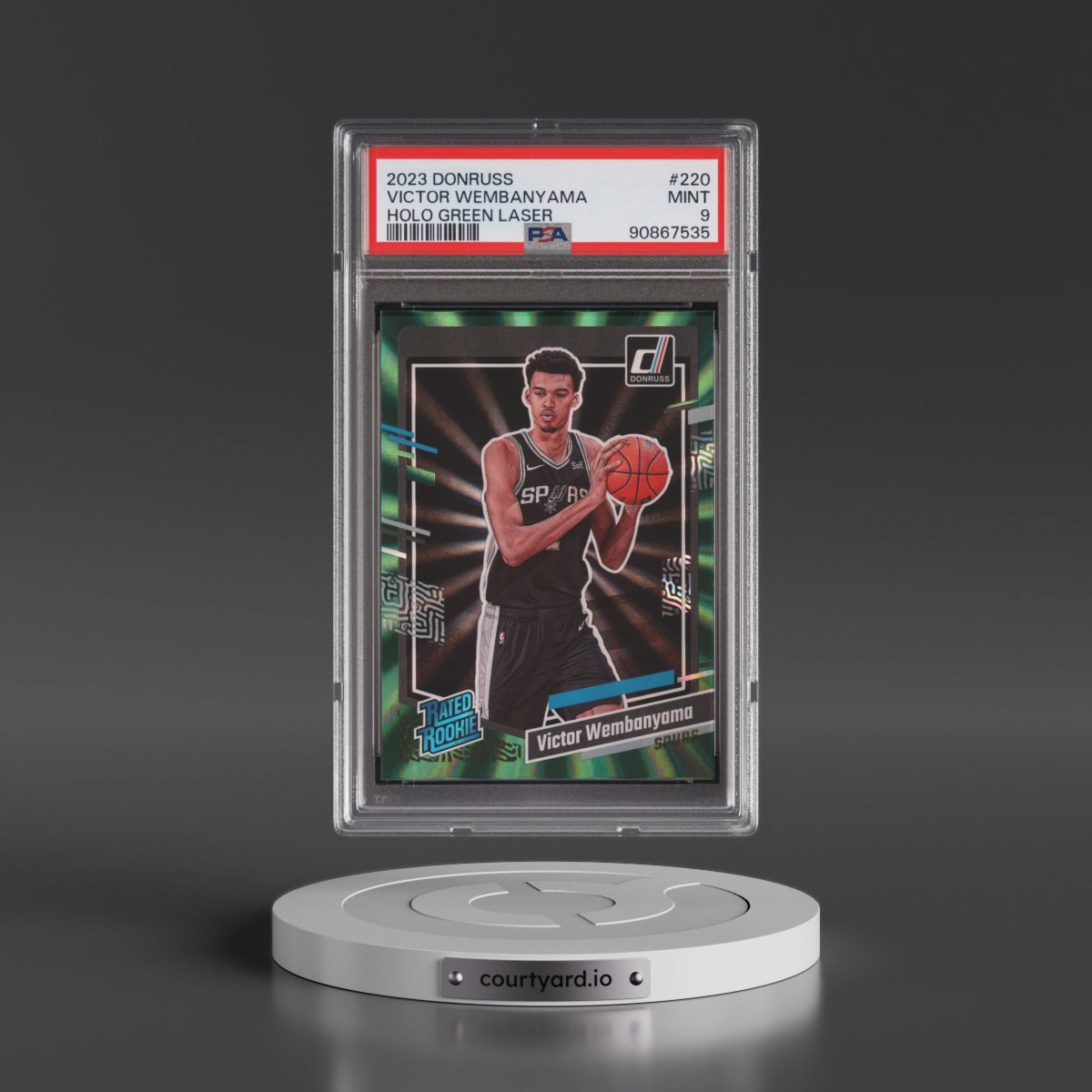2023 Panini Donruss #220 Victor Wembanyama - Holo Green Laser (PSA 9 MINT)