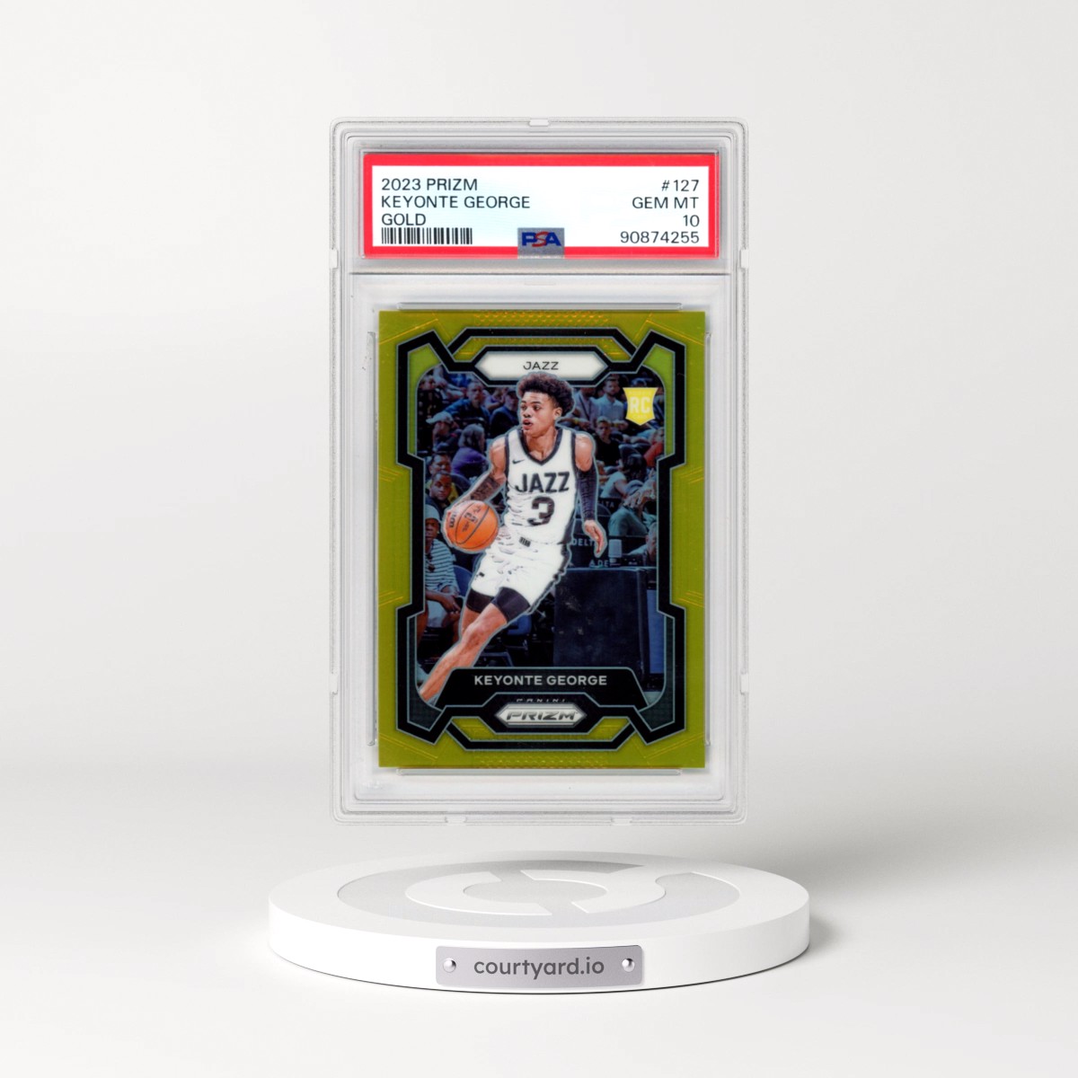 2023 Panini Prizm #127 Keyonte George - Gold Prizm (PSA 10 GEM MINT)