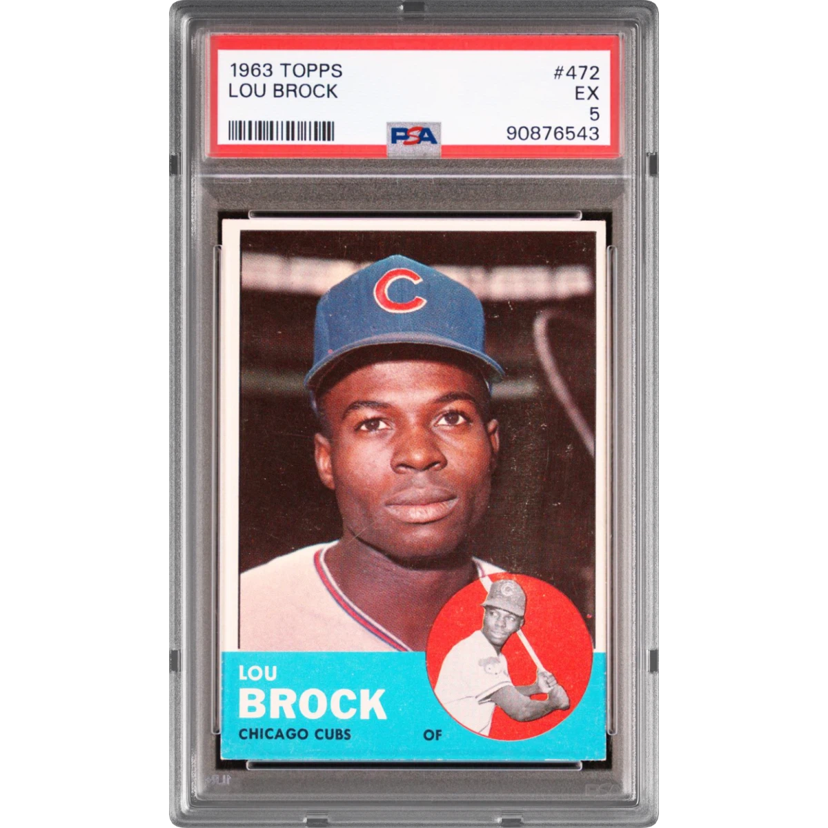1963 Topps #472 Lou Brock (PSA 5 EX)