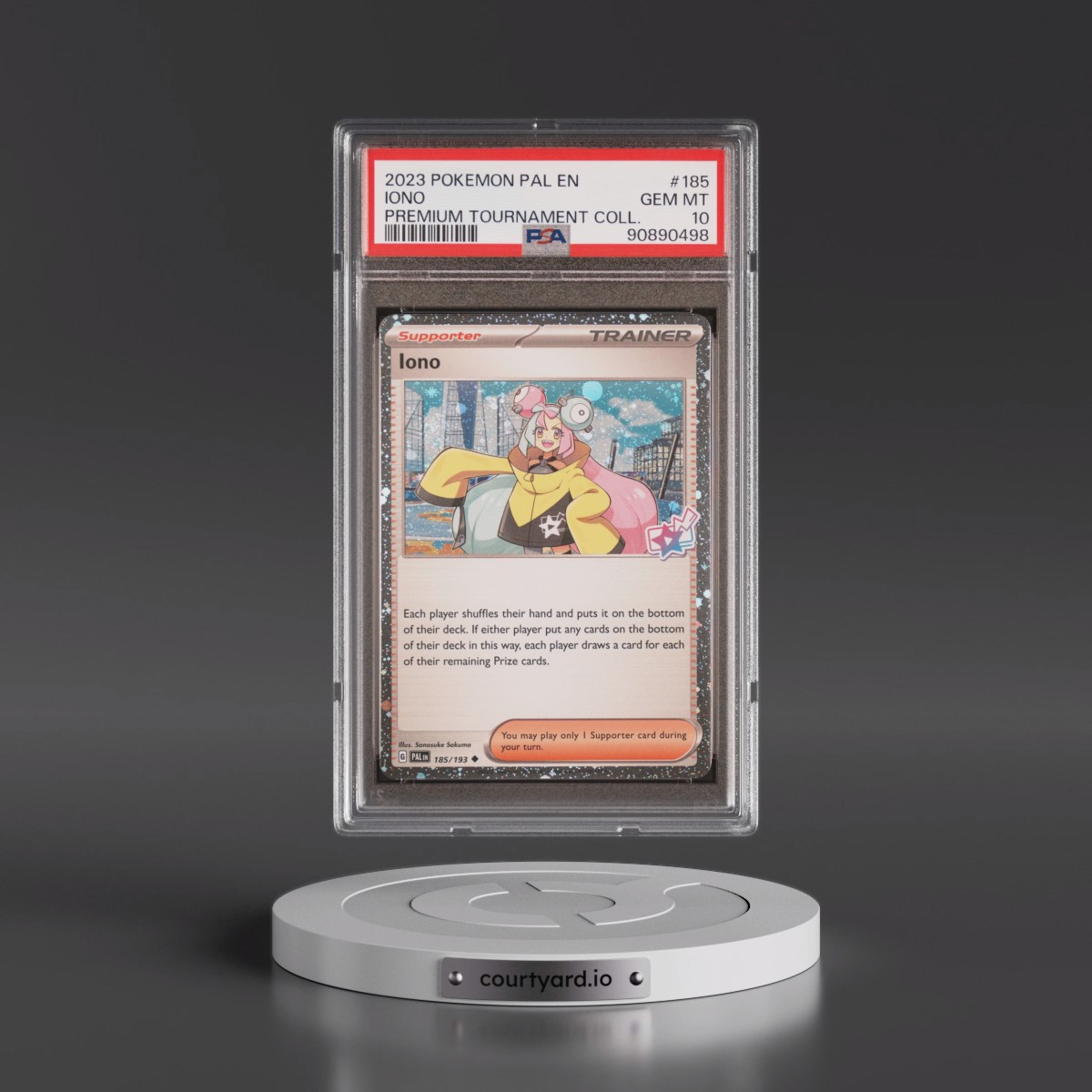 2023 Pokémon Pal EN-Paldea Evolved #185 Iono - Iono Premium Tournament Collection (PSA 10 GEM MINT)