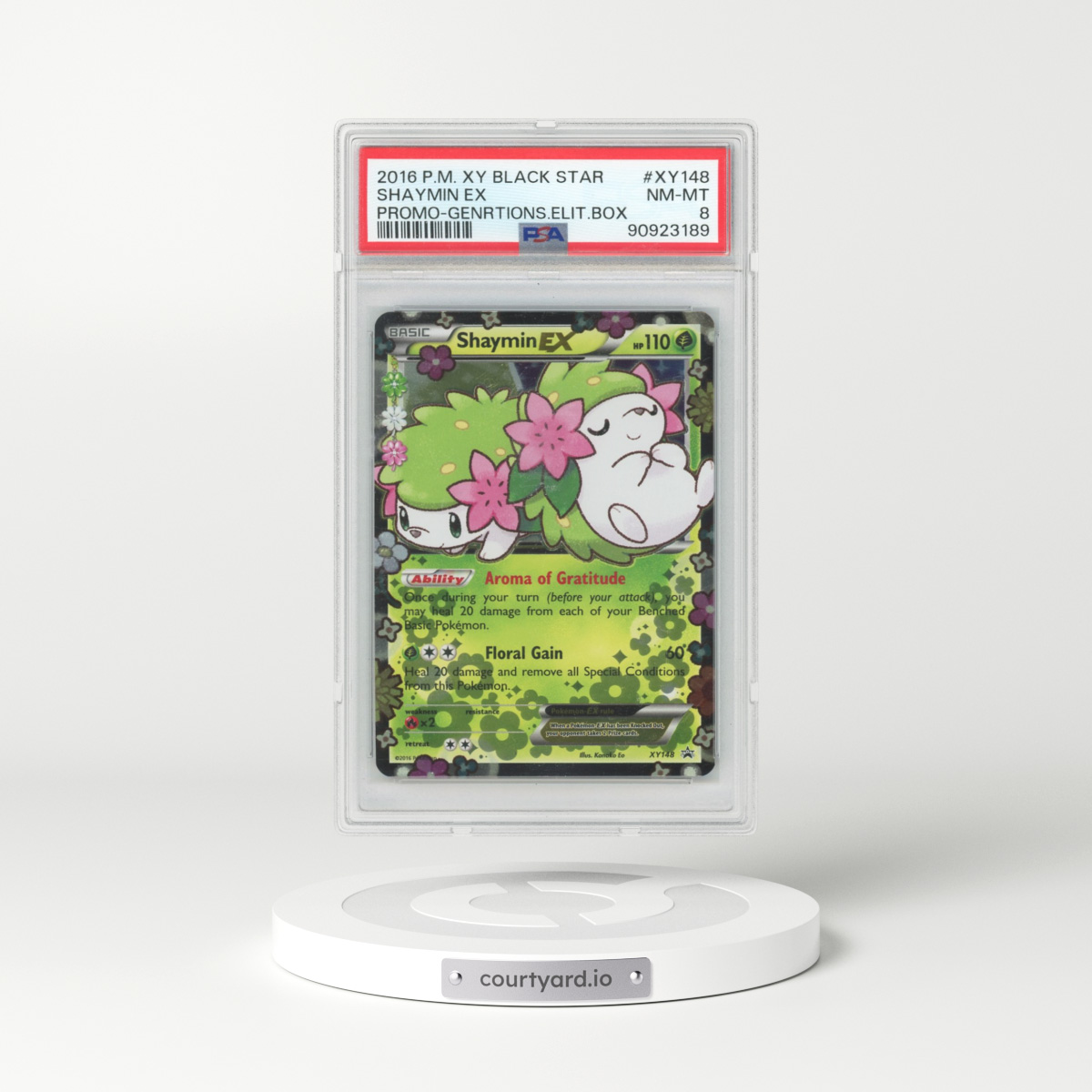 2016 XY Promos #XY148 Shaymin EX - Holo (PSA 8 NM-MT)