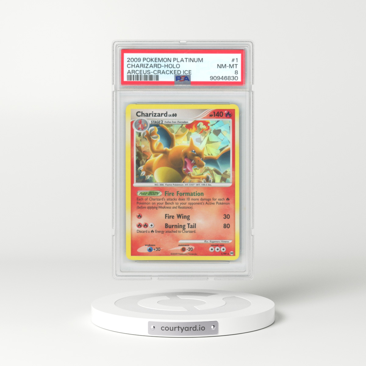2009 Arceus #1 Charizard - Cracked Ice Holo (PSA 8 NM-MT)