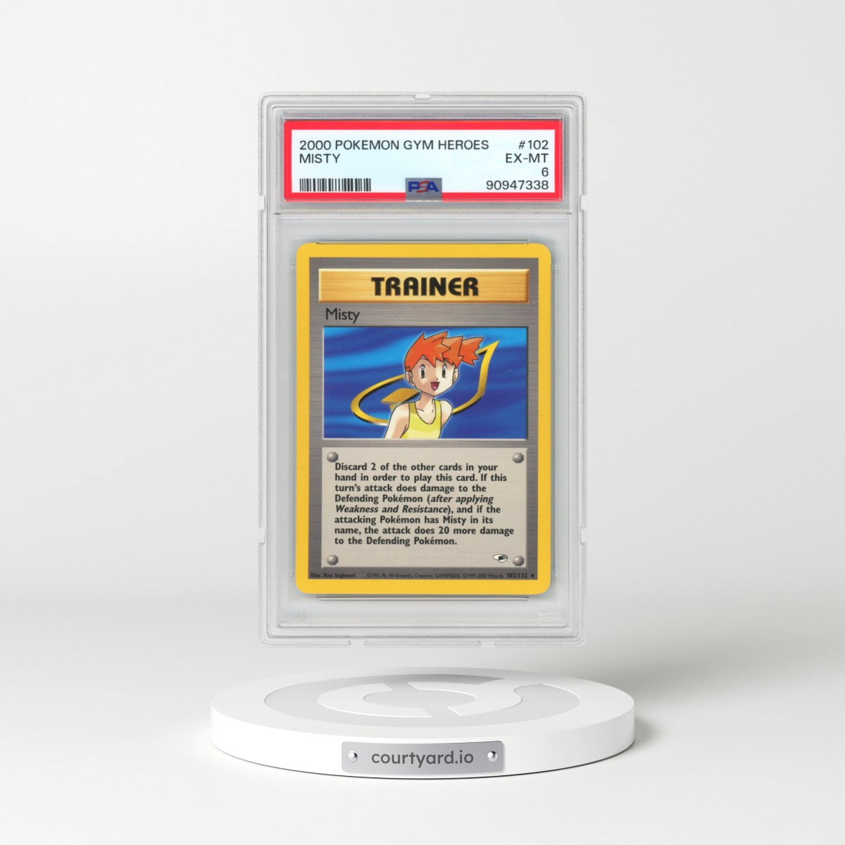 2000 Pokémon Gym Heroes #102 Misty (PSA 6 EX-MT)