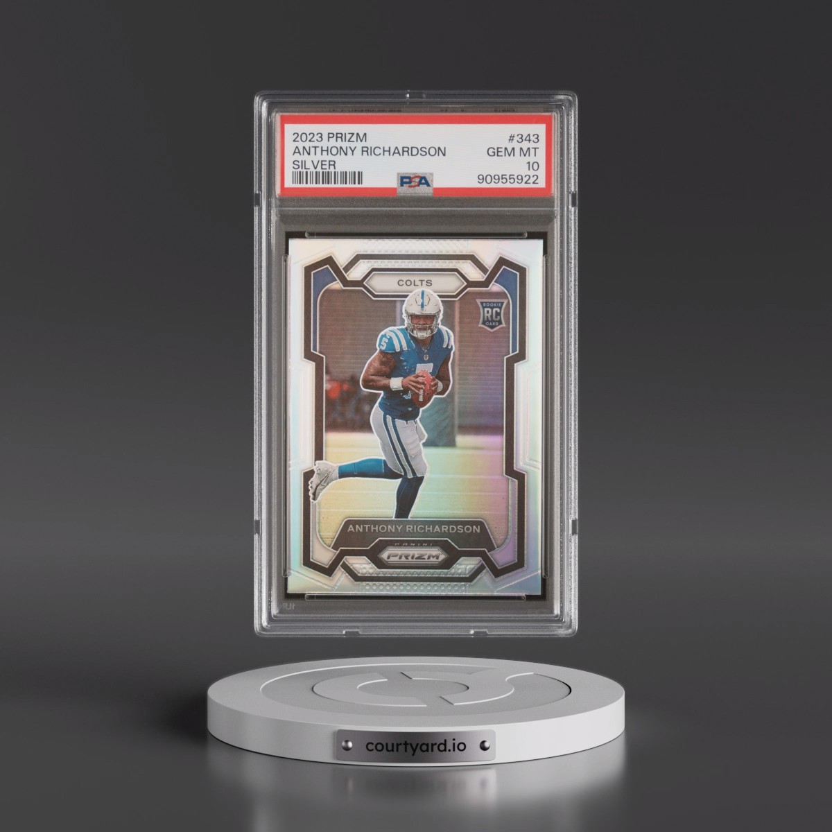 2023 Panini Prizm #343 Anthony Richardson - Silver Prizm (PSA 10 GEM MINT)