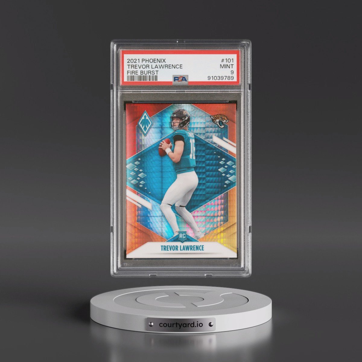 2021 Panini Phoenix Trevor Lawrence - Fire Burst #101 PSA 9