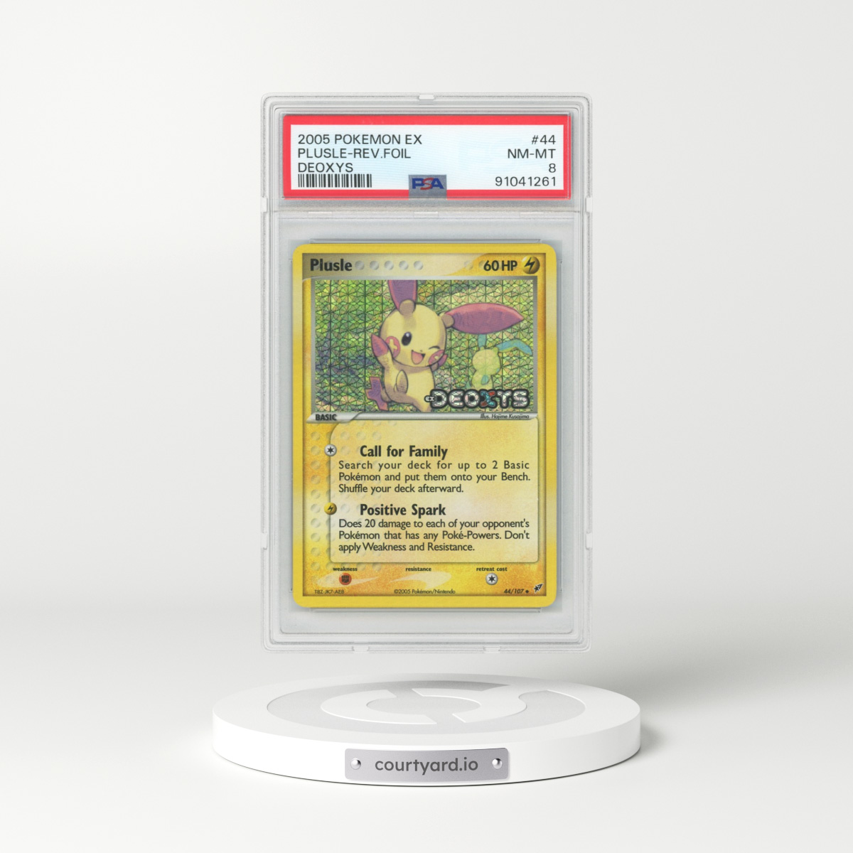 2005 EX Deoxys #44 Plusle (PSA 8 NM-MT)