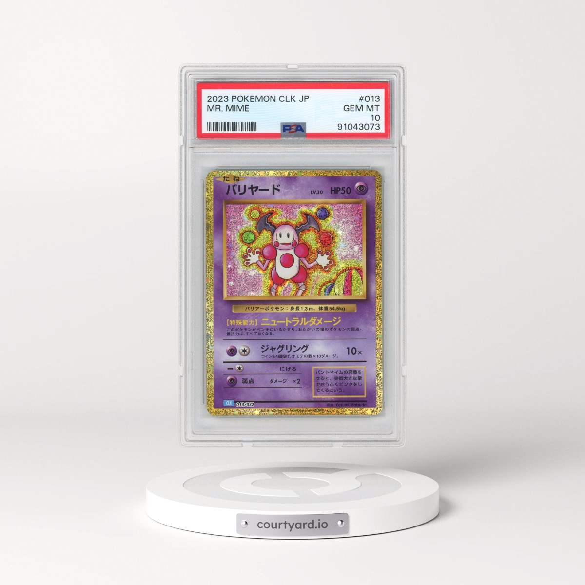 2023 Pokémon Clk-Trading Card Game Classic Blastoise & Suicune EX Deck #013 Mr. Mime (PSA 10 GEM MINT)
