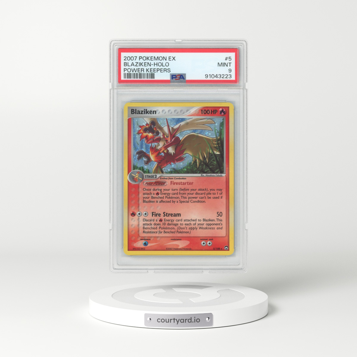 2007 EX Power Keepers #5 Blaziken - Holo (PSA 9 MINT)