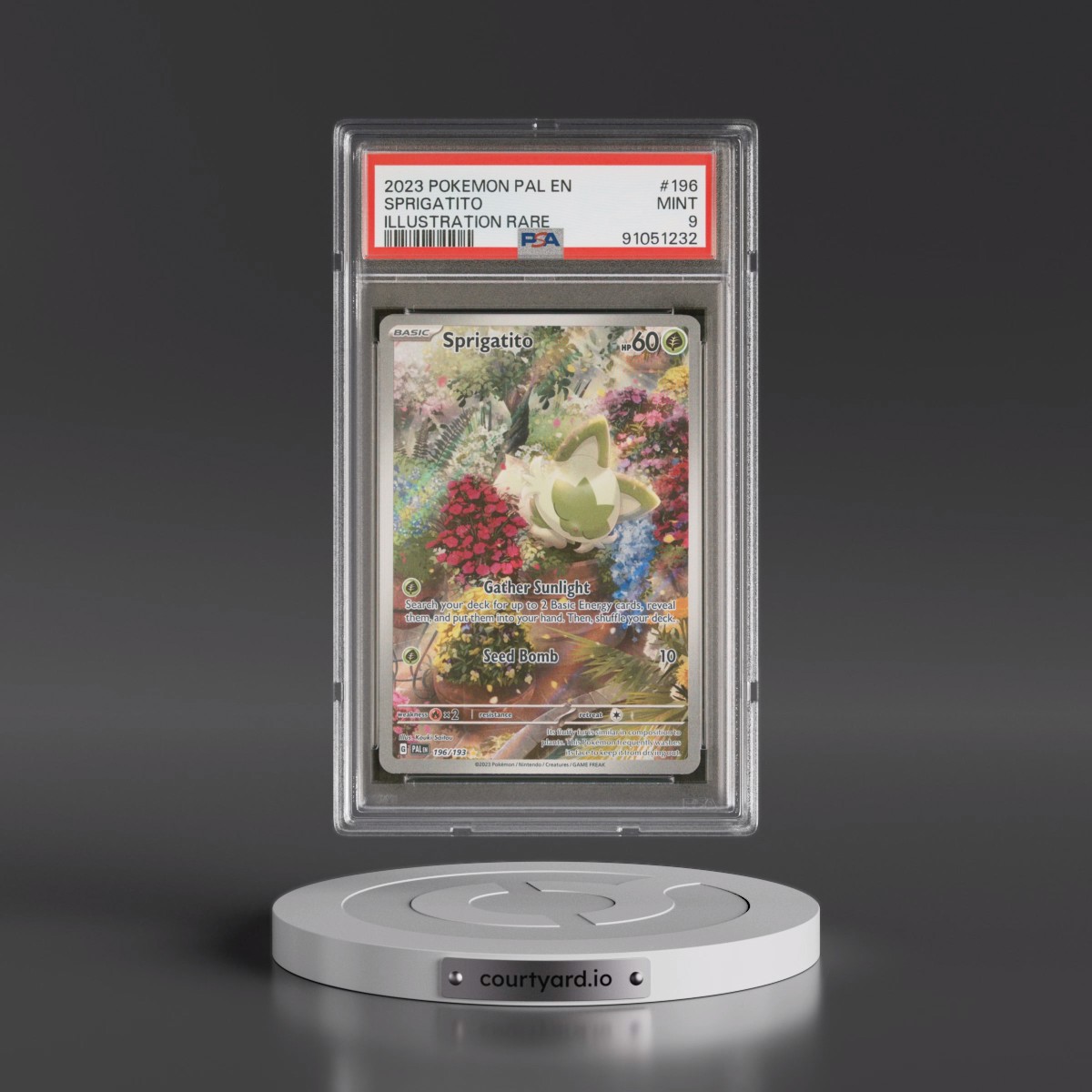 2023 Pokémon Pal EN-Paldea Evolved #196 Sprigatito - Illustration Rare (PSA 9 MINT)
