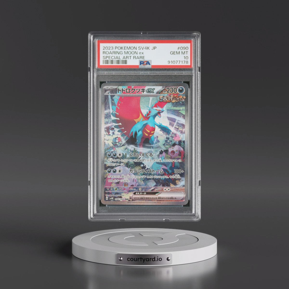 2023 Pokémon Sv4k-Ancient Roar #090 Roaring Moon EX - Holo Special Art Rare (PSA 10 GEM MINT)