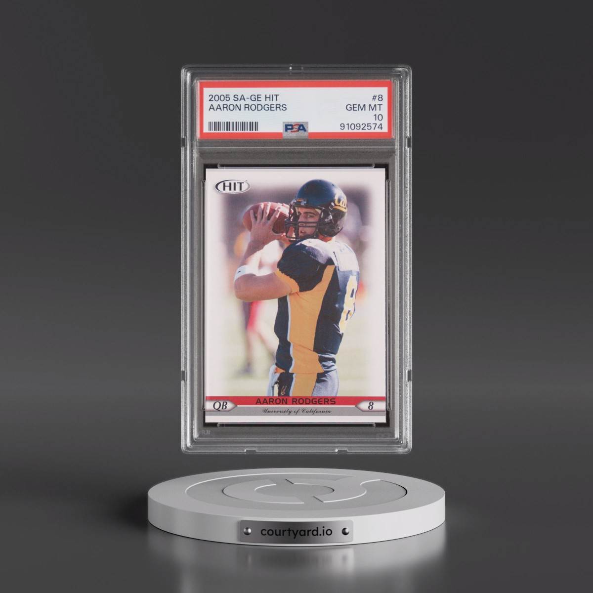 2005 SA-GE Hit #8 Aaron Rodgers (PSA 10 GEM MINT)