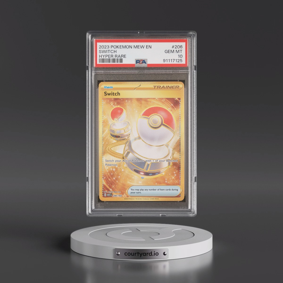 2023 Pokémon Mew EN-151 #206 Switch - Hyper Rare (PSA 10 GEM MINT)