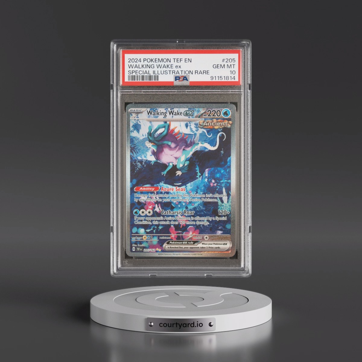 2024 Pokémon Tef EN-Temporal Forces #205 Walking Wake EX - Holo Special Illustration Rare (PSA 10 GEM MINT)