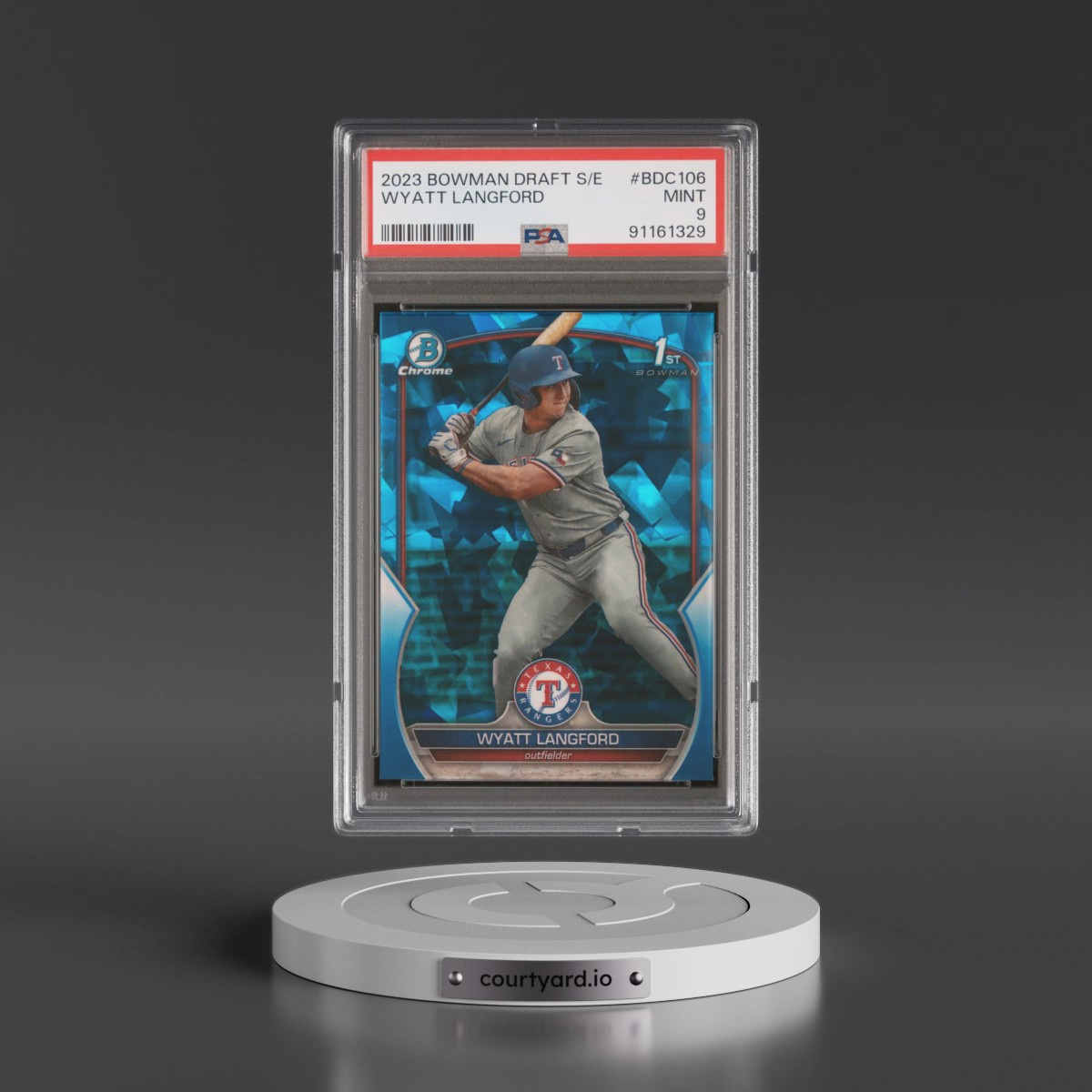 2023 Bowman Draft Sapphire Edition #BDC106 Wyatt Langford (PSA 9 MINT)