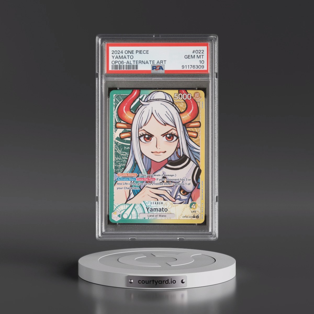 2024 One Piece OP06-Wings of the Captain #022 Yamato - Alternate Art (PSA 10 GEM MINT)