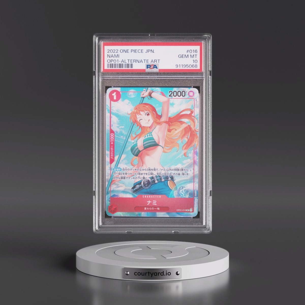 2022 One Piece Japanese OP01-Romance Dawn #016 Nami - Alternate Art (PSA 10 GEM MINT)