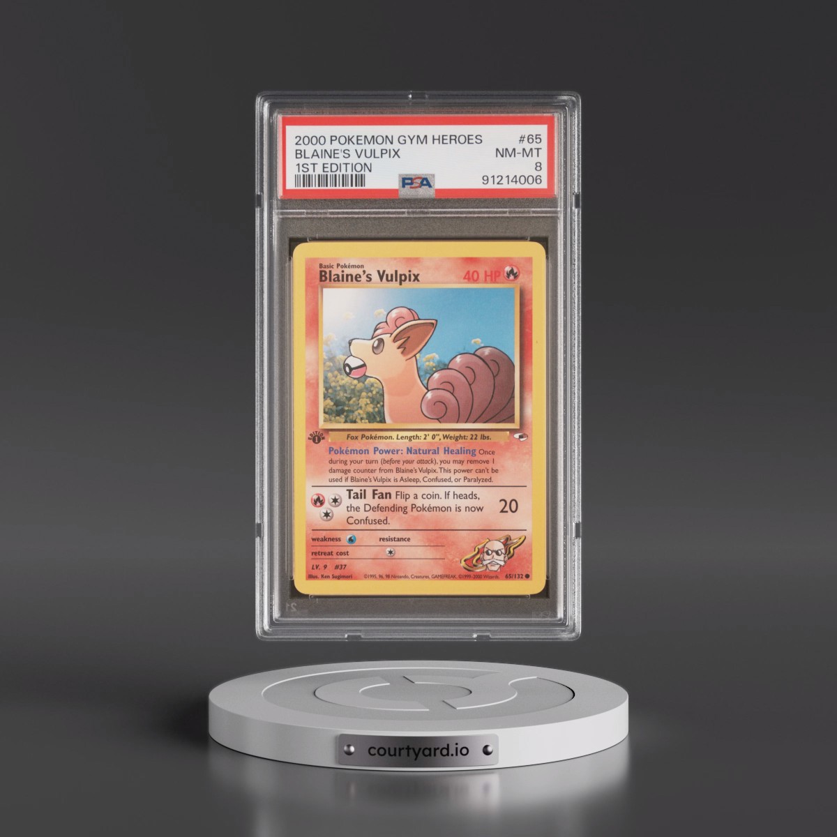 2000 Pokémon Gym Heroes #65 Blaine's Vulpix - 1st Edition (PSA 8 NM-MT)