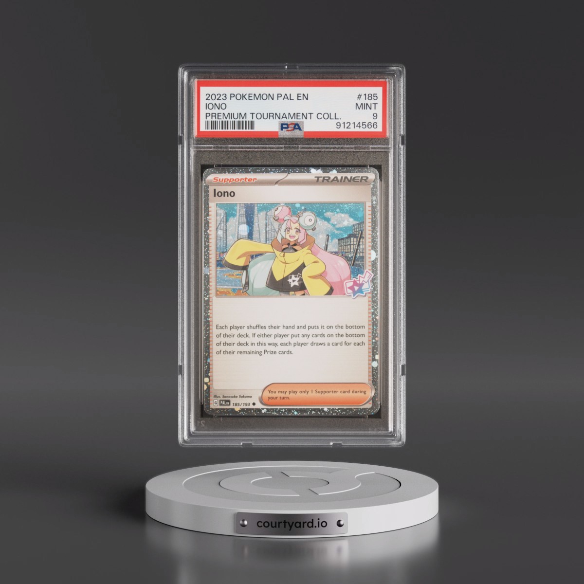 2023 Pokémon Pal EN-Paldea Evolved #185 Iono - Iono Premium Tournament Collection (PSA 9 MINT)