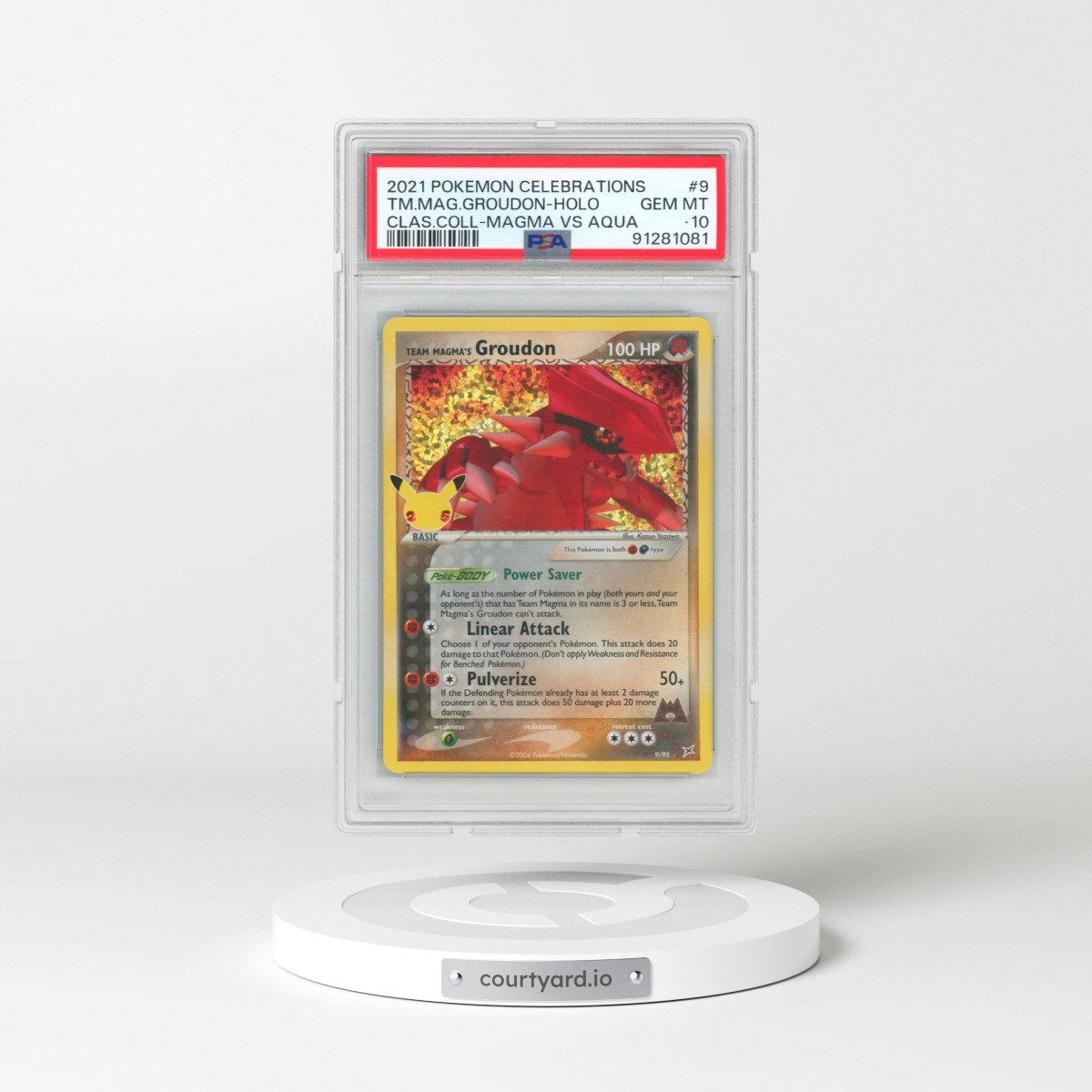 2021 Pokémon Celebrations Classic Collection #9 Team Magma's Groudon - Holo (PSA 10 GEM MINT)