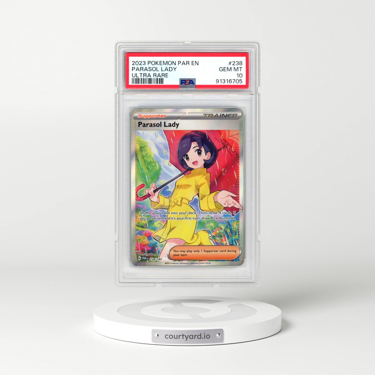 2023 Pokémon Par EN-Paradox Rift #238 Parasol Lady - Ultra Rare (PSA 10 GEM MINT)
