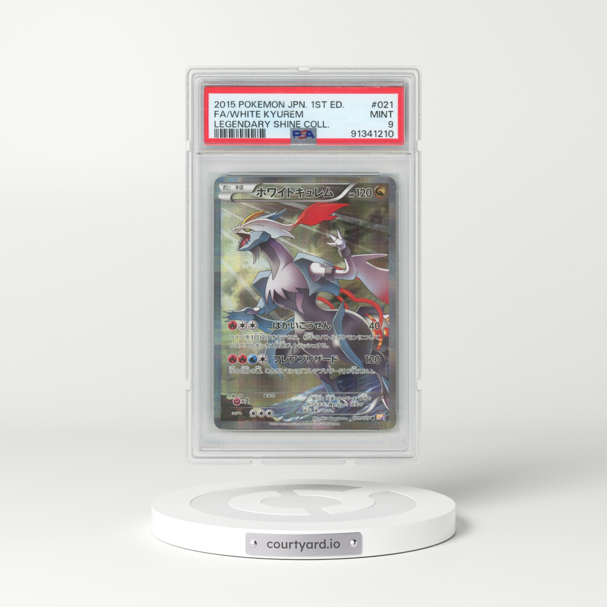 2015 Pokémon Legendary Shine Collection #021 White Kyurem - 1st Edition Full Art (PSA 9 MINT)
