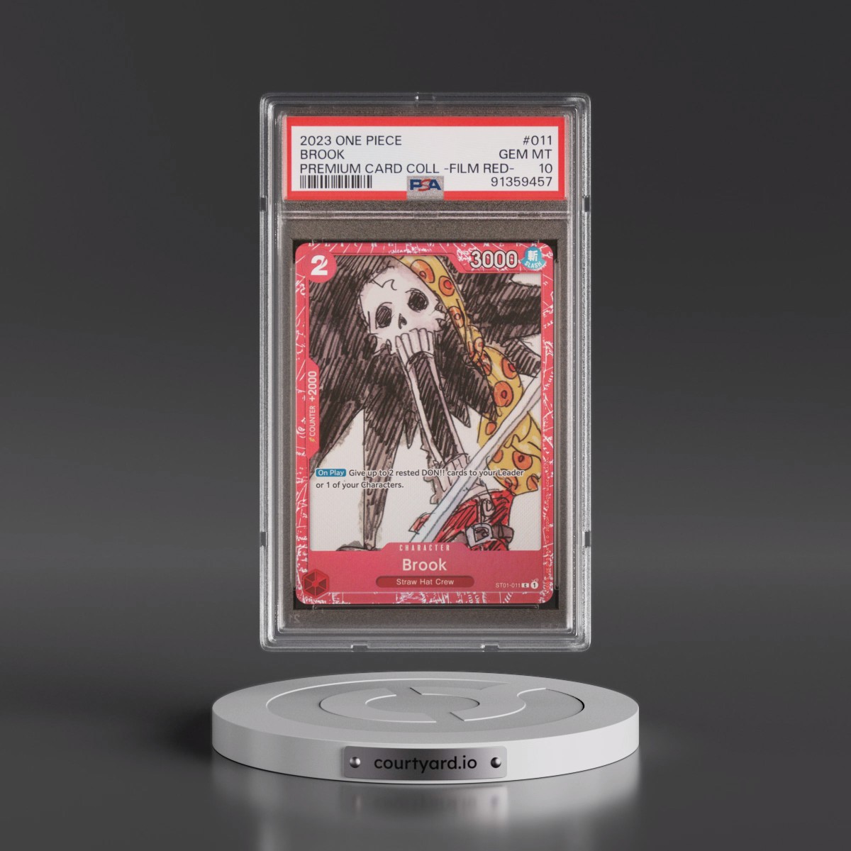 2023 One Piece Premium Card Collection -One Piece Film Red #011 Brook (PSA 10 GEM MINT)
