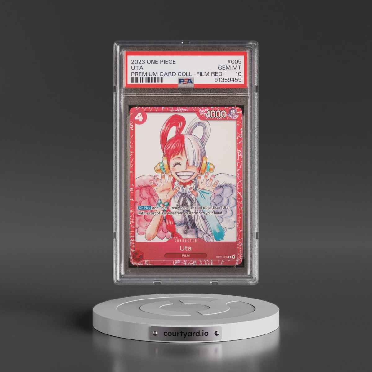 2023 One Piece Premium Card Collection -One Piece Film Red #005 Uta (PSA 10 GEM MINT)