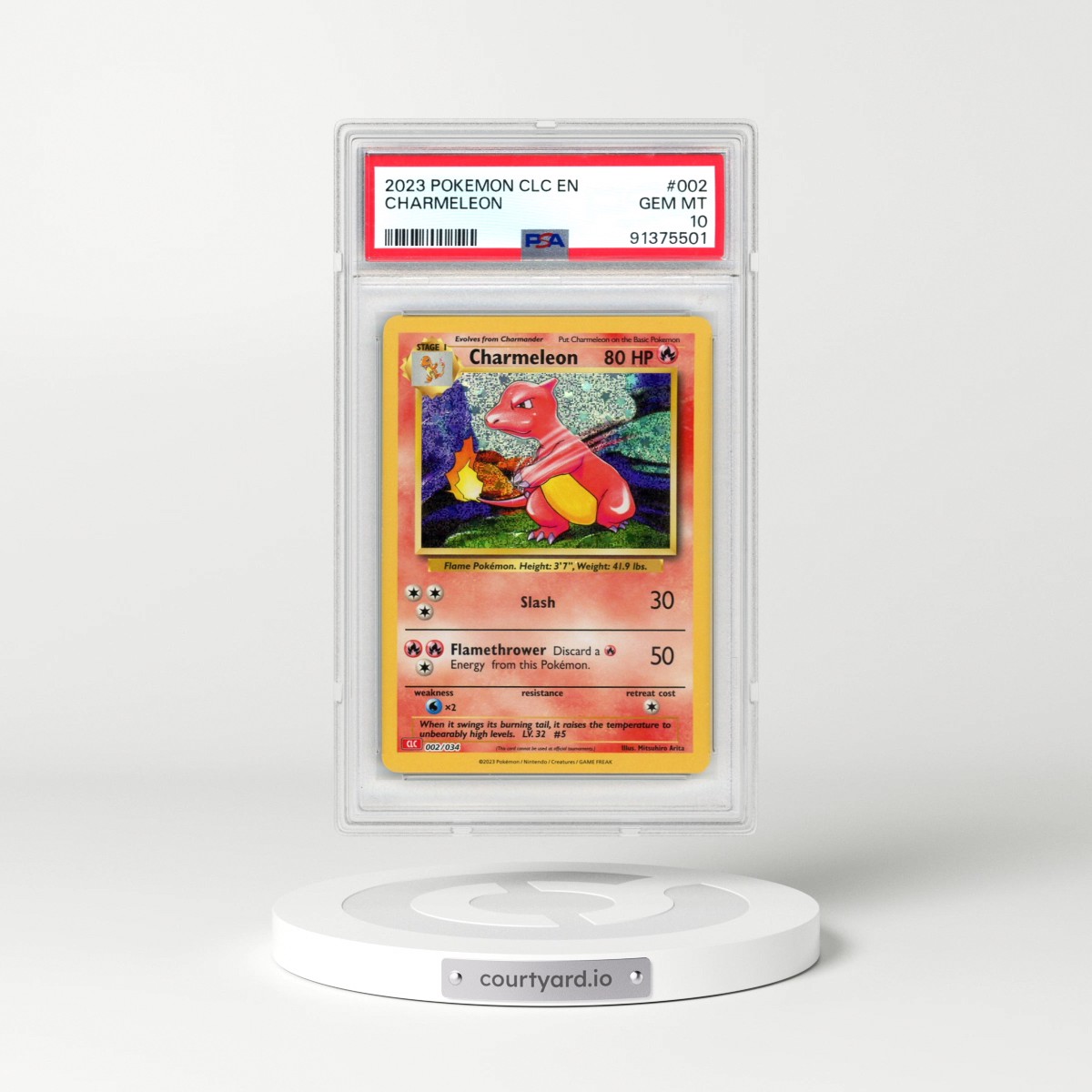 2023 Pokémon Clc-Trading Card Game Classic Charizard & HO-Oh EX Deck #002 Charmeleon (PSA 10 GEM MINT)
