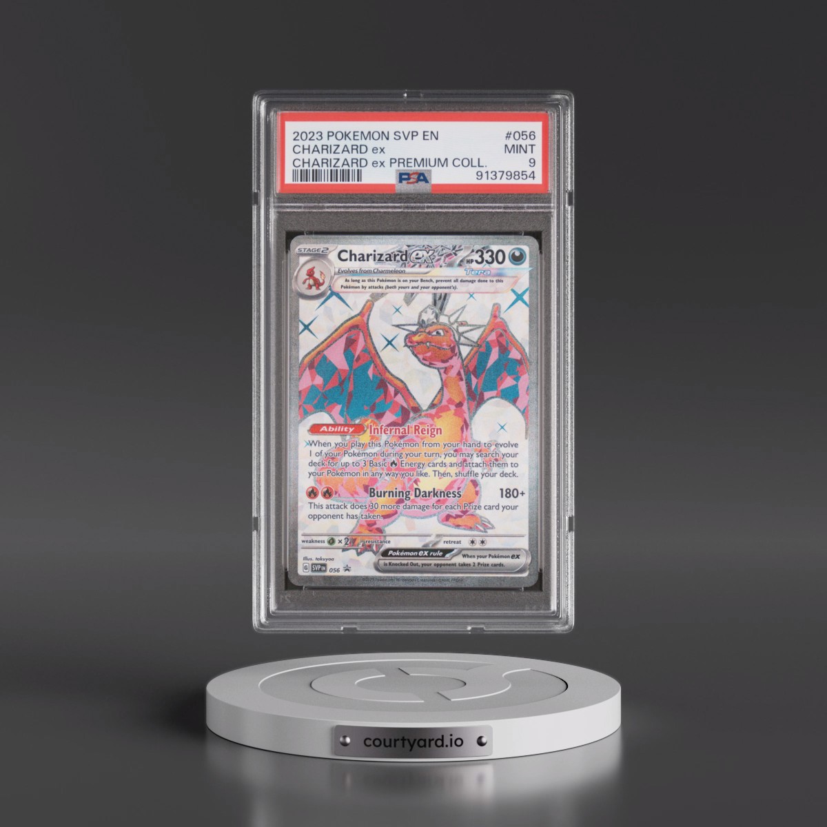2023 Pokémon Svp EN-SV Black Star Promo #056 Charizard EX - Holo Charizard EX Premium Collection (PSA 9 MINT)
