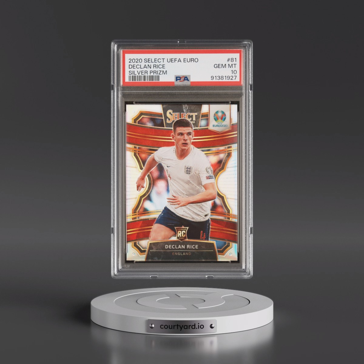 2020 Panini Select UEFA Euro #81 Declan Rice - Silver Prizm (PSA 10 GEM MINT)