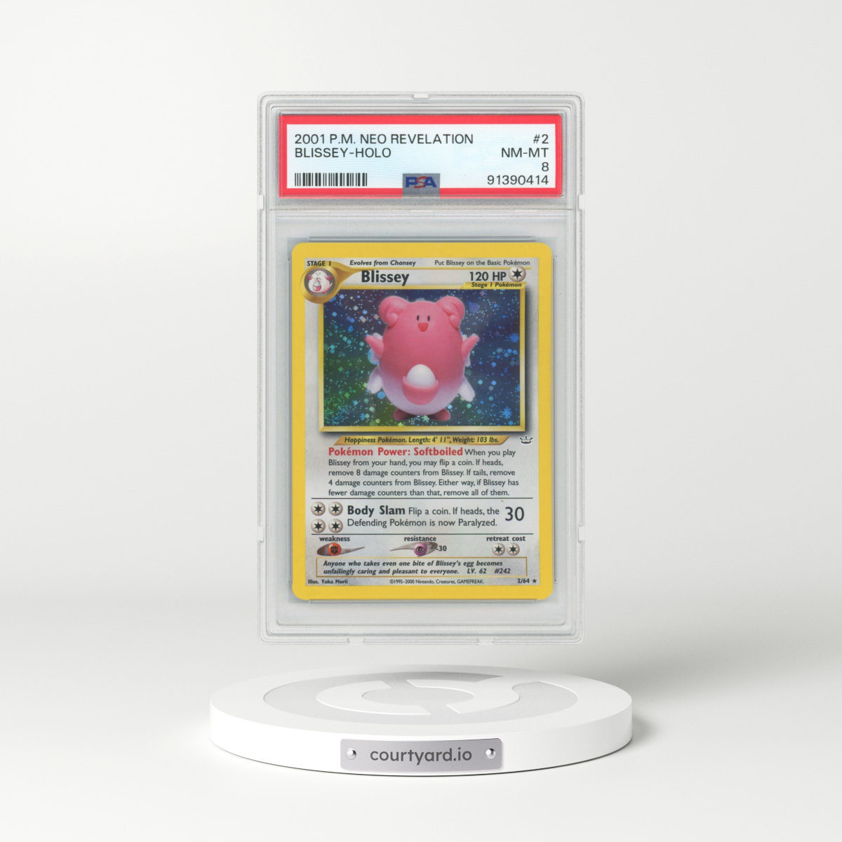 2001 Neo Revelation #2 Blissey - Holo (PSA 8 NM-MT)
