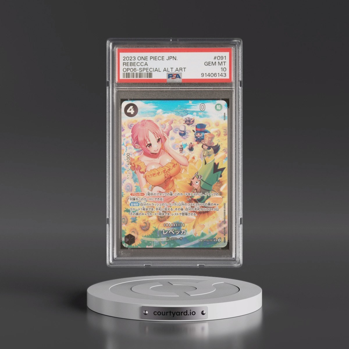 2023 One Piece Japanese OP06-Wings of the Captain #091 Rebecca - Special Alternate Art (PSA 10 GEM MINT)