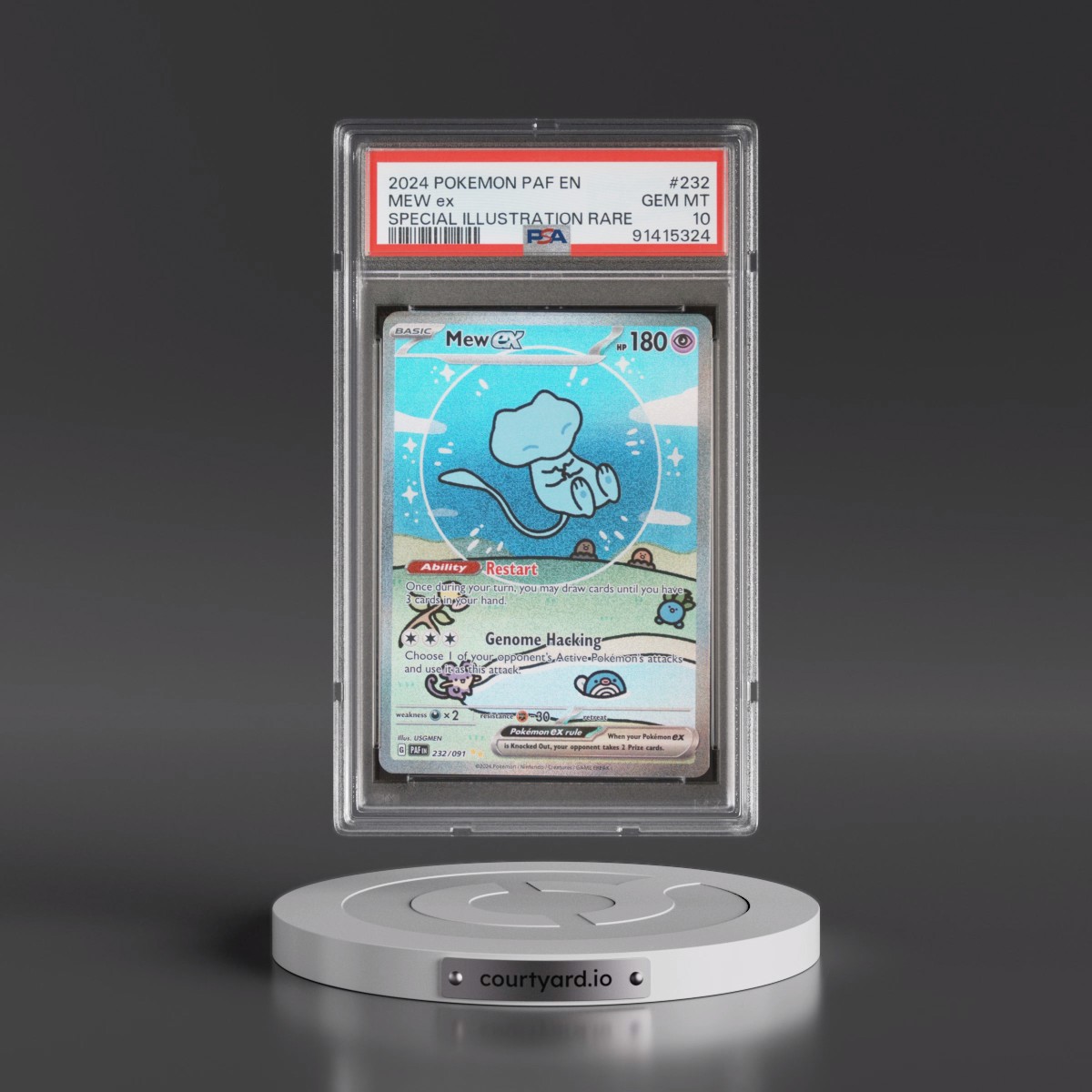 2024 Pokémon Paf EN-Paldean Fates #232 Mew EX - Holo Special Illustration Rare (PSA 10 GEM MINT)