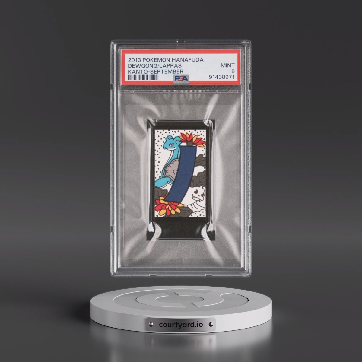 2013 Pokémon Hanafuda Kanto Dewgong/Lapras - September (PSA 9 MINT)