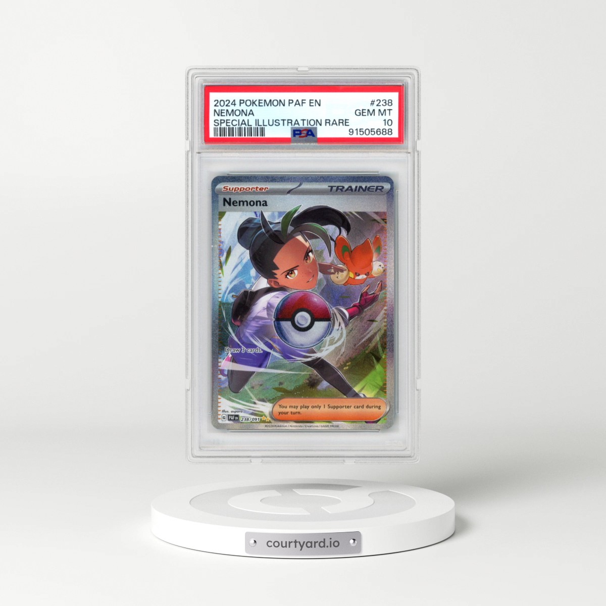 2024 Pokémon Paf EN-Paldean Fates #238 Nemona - Special Illustration Rare (PSA 10 GEM MINT)