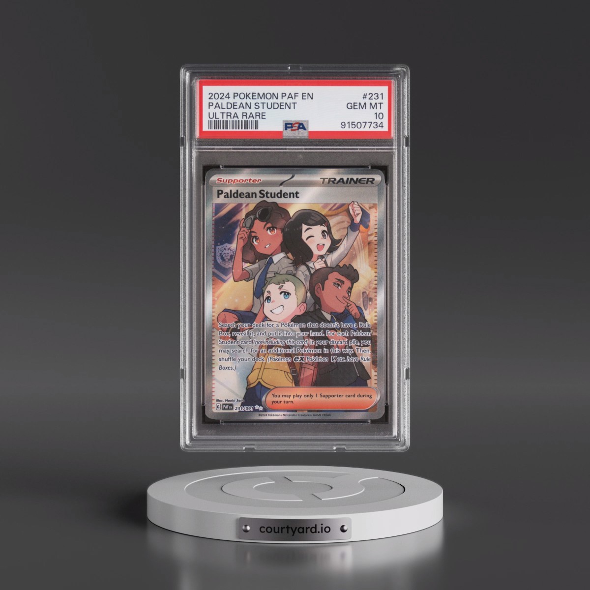 2024 Pokémon Paf EN-Paldean Fates #231 Students in Paldea - Ultra Rare (PSA 10 GEM MINT)
