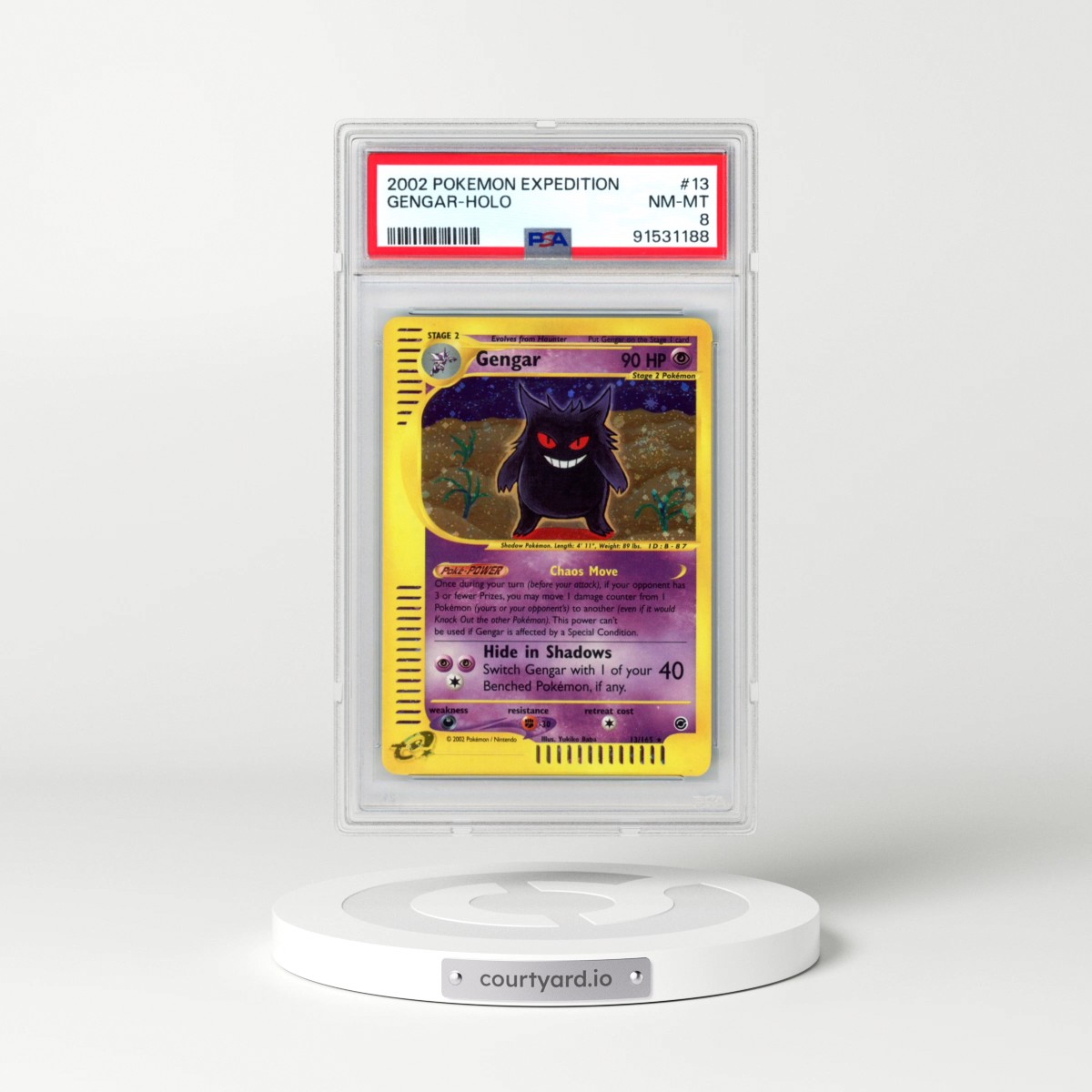 2002 Pokémon Expedition #13 Gengar - Holo (PSA 8 NM-MT)