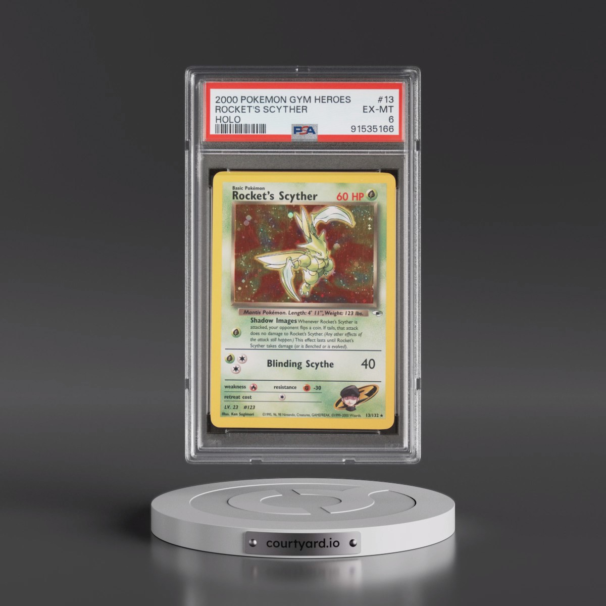 2000 Pokémon Gym Heroes #13 Rocket's Scyther - Holo (PSA 6 EX-MT)